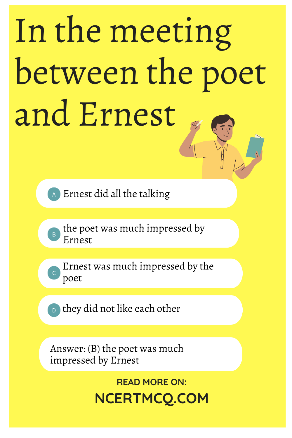 In the meeting between the poet and Ernest