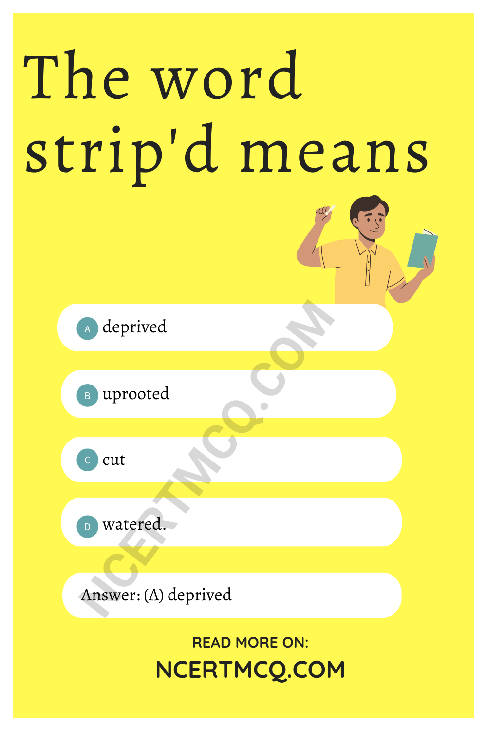 The word strip'd means