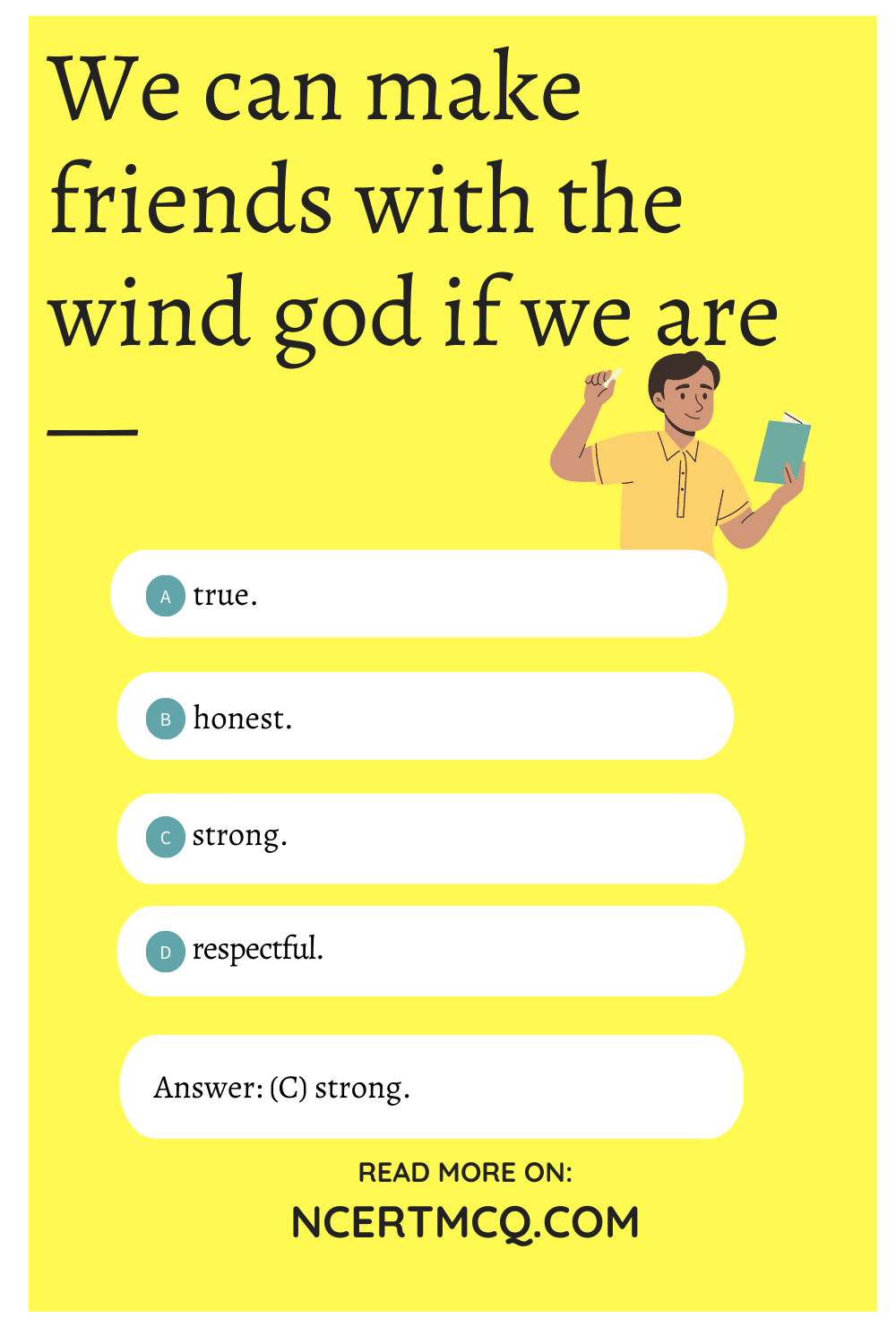 We can make friends with the wind god if we are—