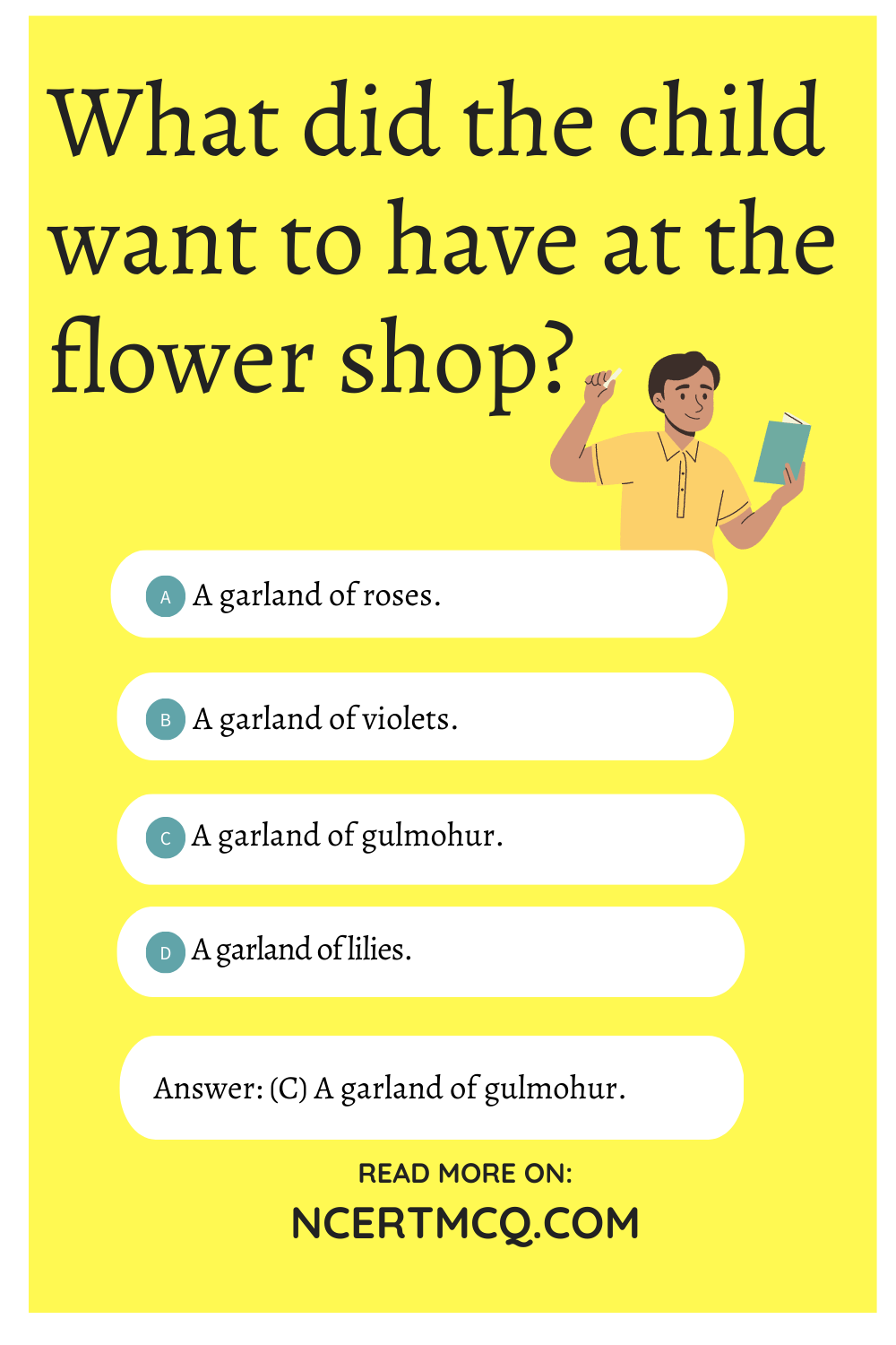 What did the child want to have at the flower shop?