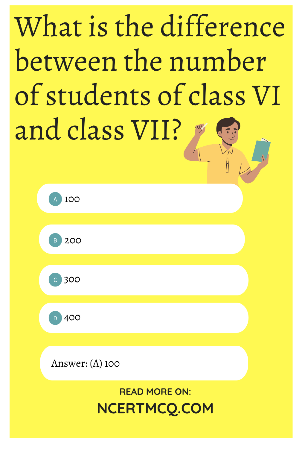 What is the difference between the number of students of class VI and class VII?