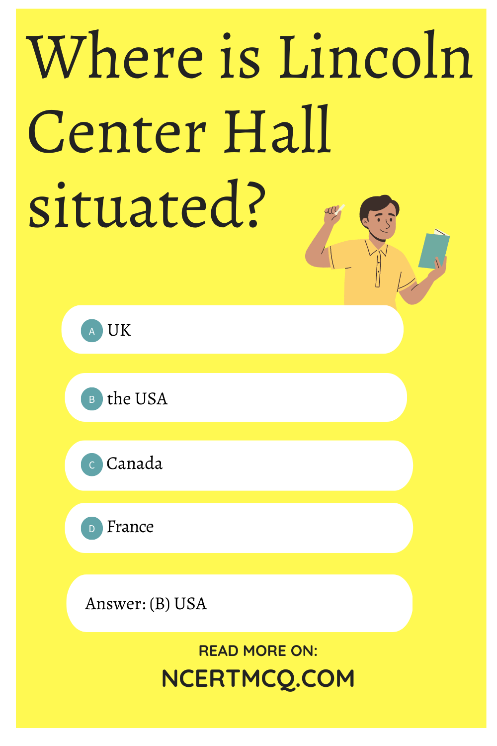 Where is Lincoln Center Hall situated?