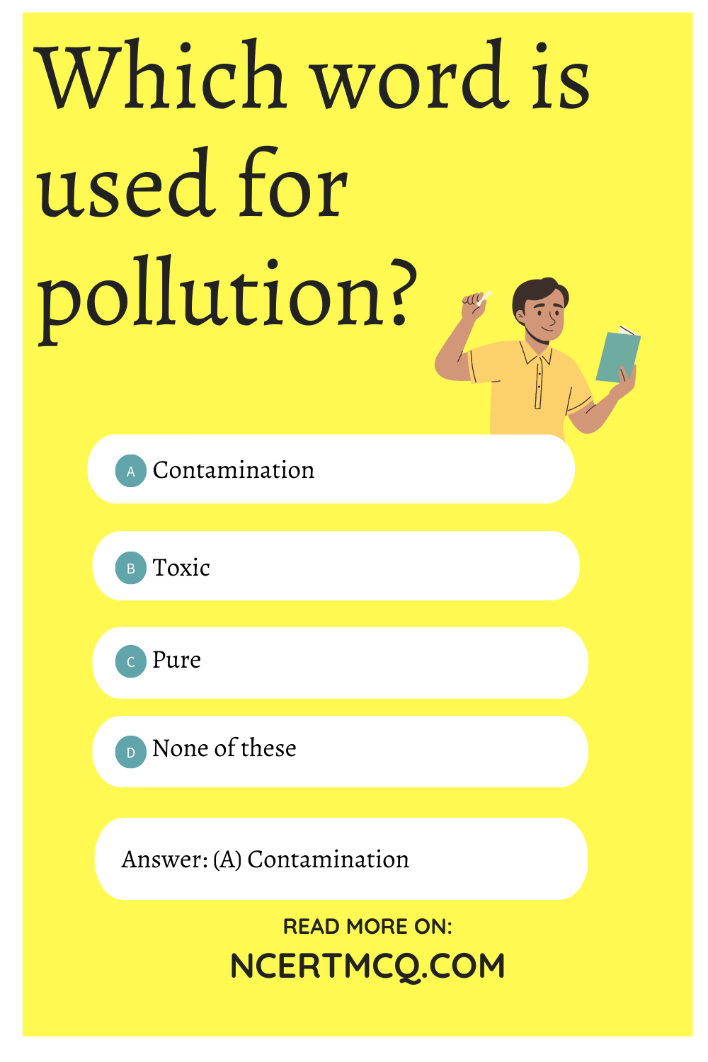 Which word is used for pollution?