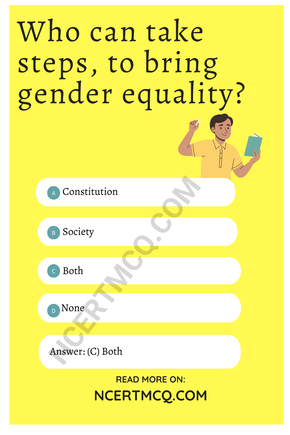 Who can take steps, to bring gender equality?
