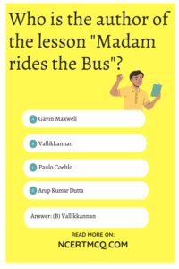 Madam Rides The Bus Class 10 MCQ Questions With Answers English Chapter ...