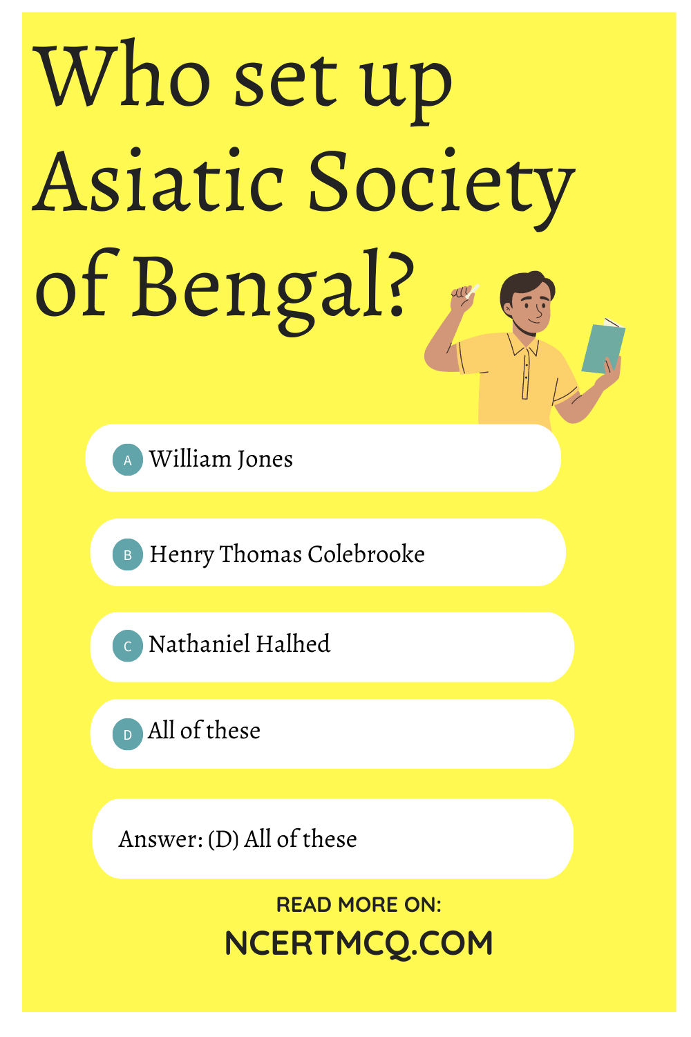 Who set up Asiatic Society of Bengal?