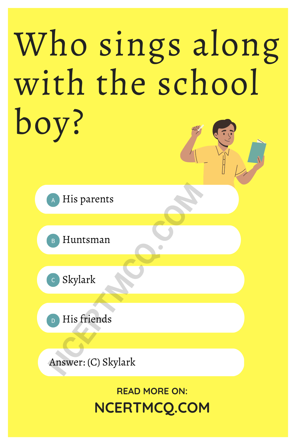 Who sings along with the school boy?
