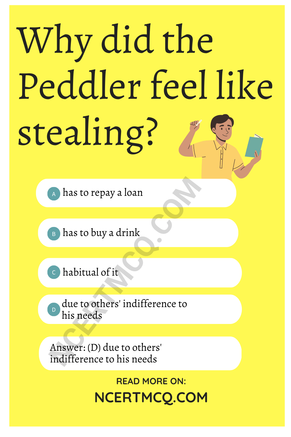 Why did the Peddler feel like stealing?
