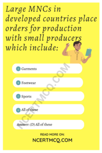 MCQ Questions For Class 10 Economics Chapter 4 Globalisation And The ...