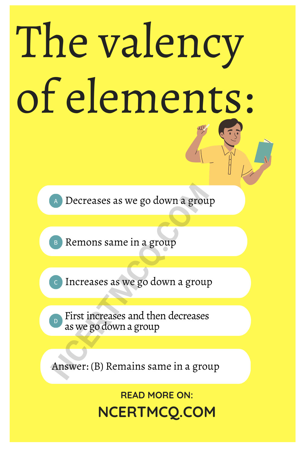 The valency of elements: