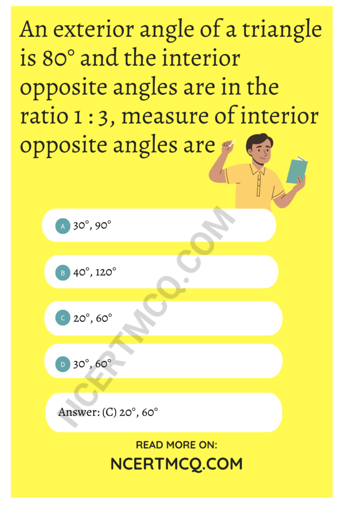MCQ Questions for Class 9 Maths Chapter 6 Lines and Angles with Answers