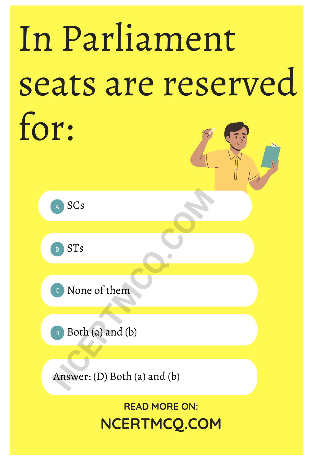 In Parliament seats are reserved for: