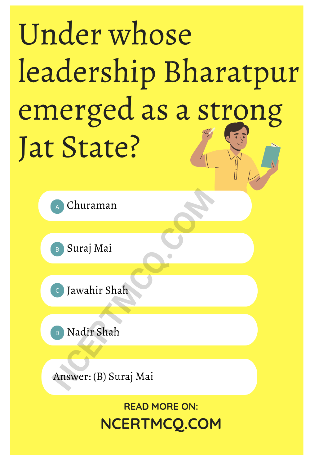 Under whose leadership Bharatpur emerged as a strong Jat State?