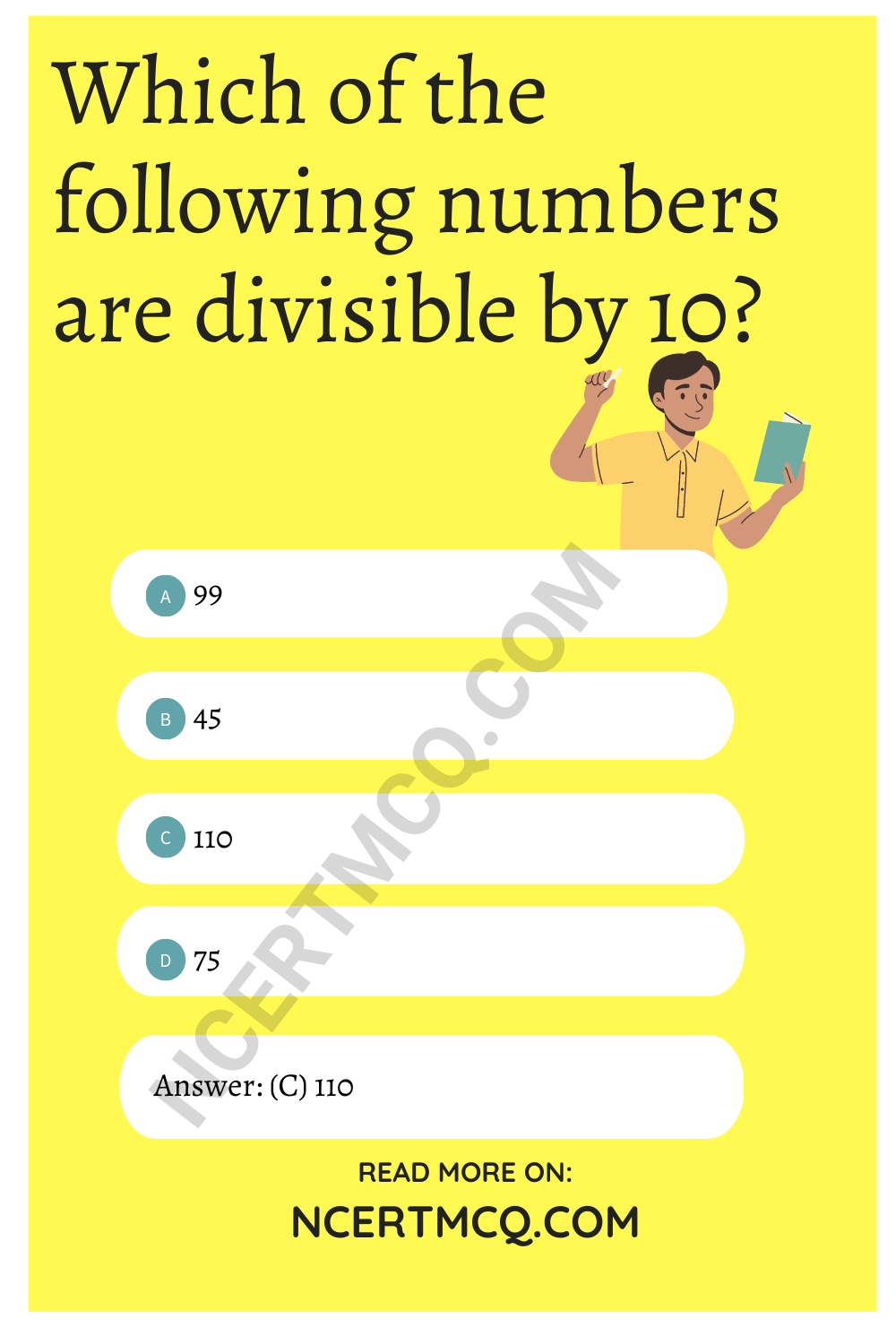 Which of the following numbers are divisible by 10?